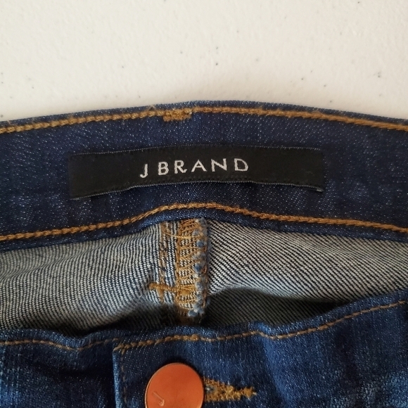 J Brand Rail Jeans Alta‎ 31 Midrise Skinny Stretch Distressed 8112C006 Dark Wash - Picture 4 of 14